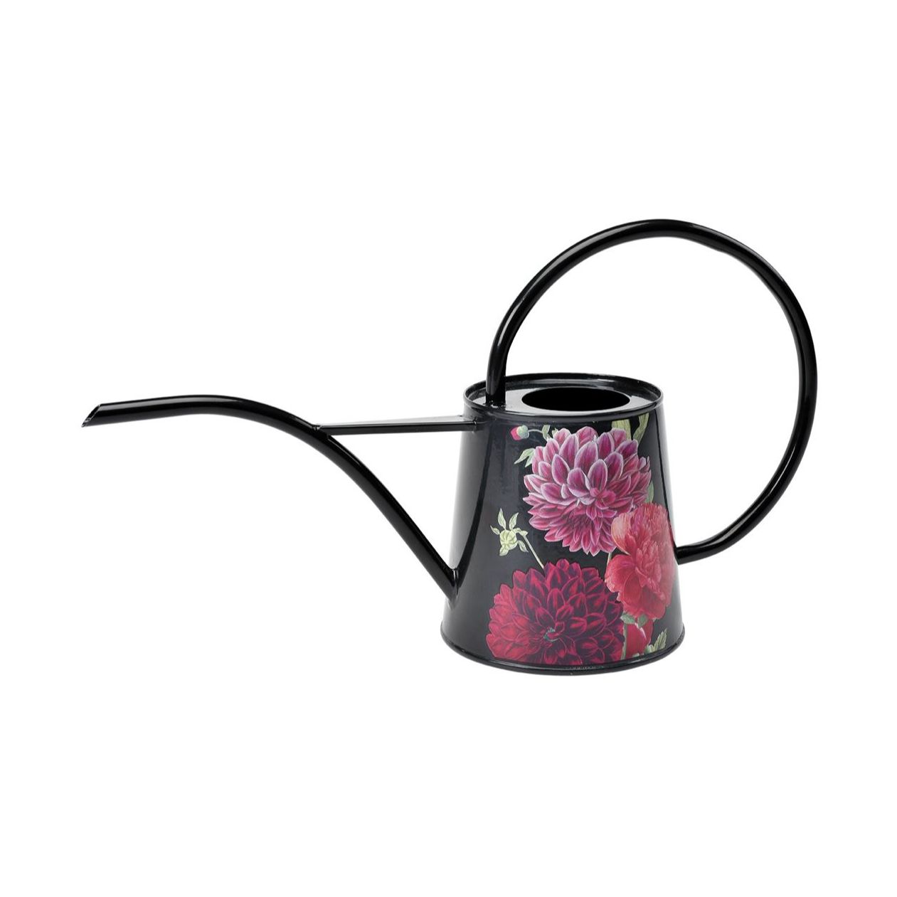 Vandkande 1l blomstret - sort